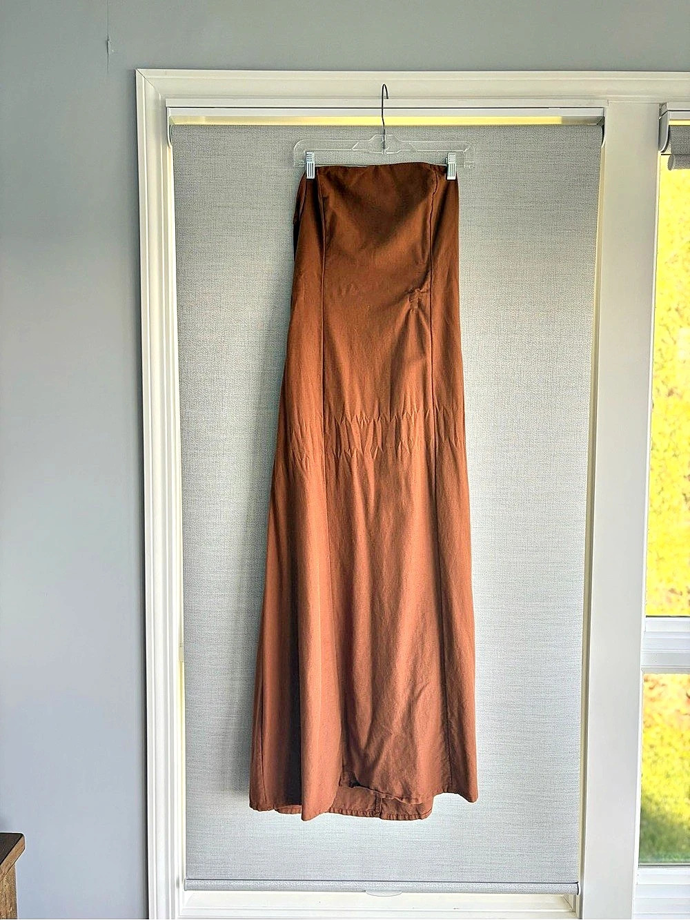 Strapless Tie Back Maxi Dress